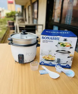 2.8l Rice Cooker With Steamer Sonashi SRC-328 Tempered Glass Non-Stick