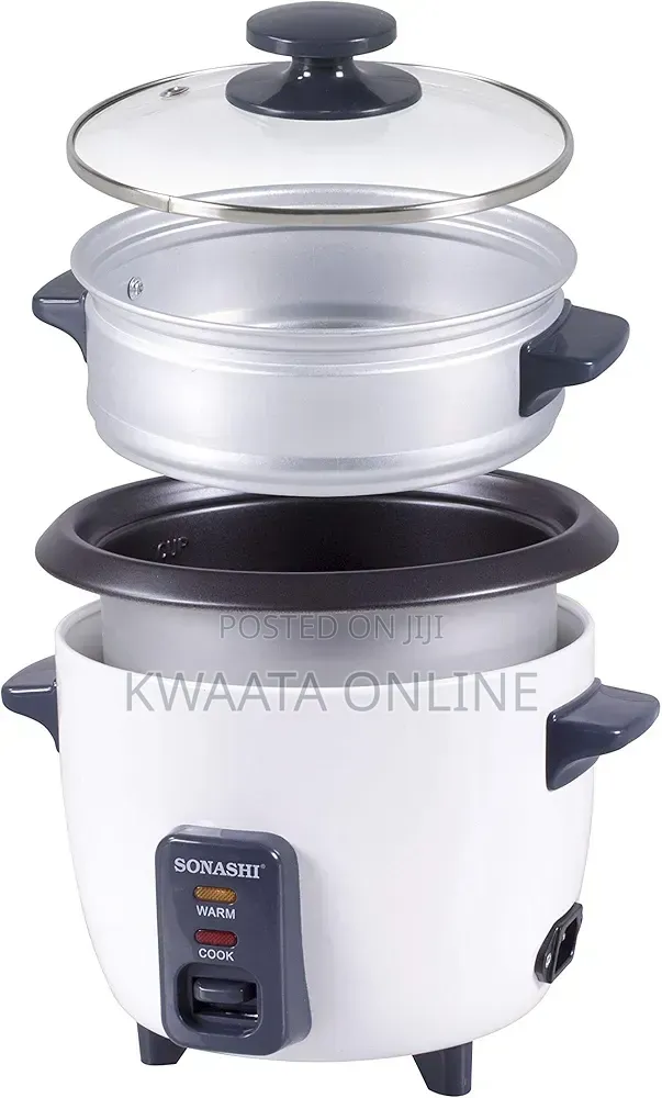 2.8l Rice Cooker With Steamer Sonashi SRC-328 Tempered Glass Non-Stick