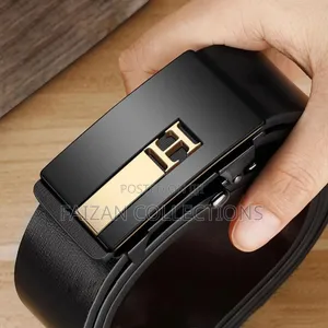 Men's Leather Belt-Black