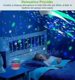 Star Projector Night Light Rotating Moon Lamp With Color Changing.