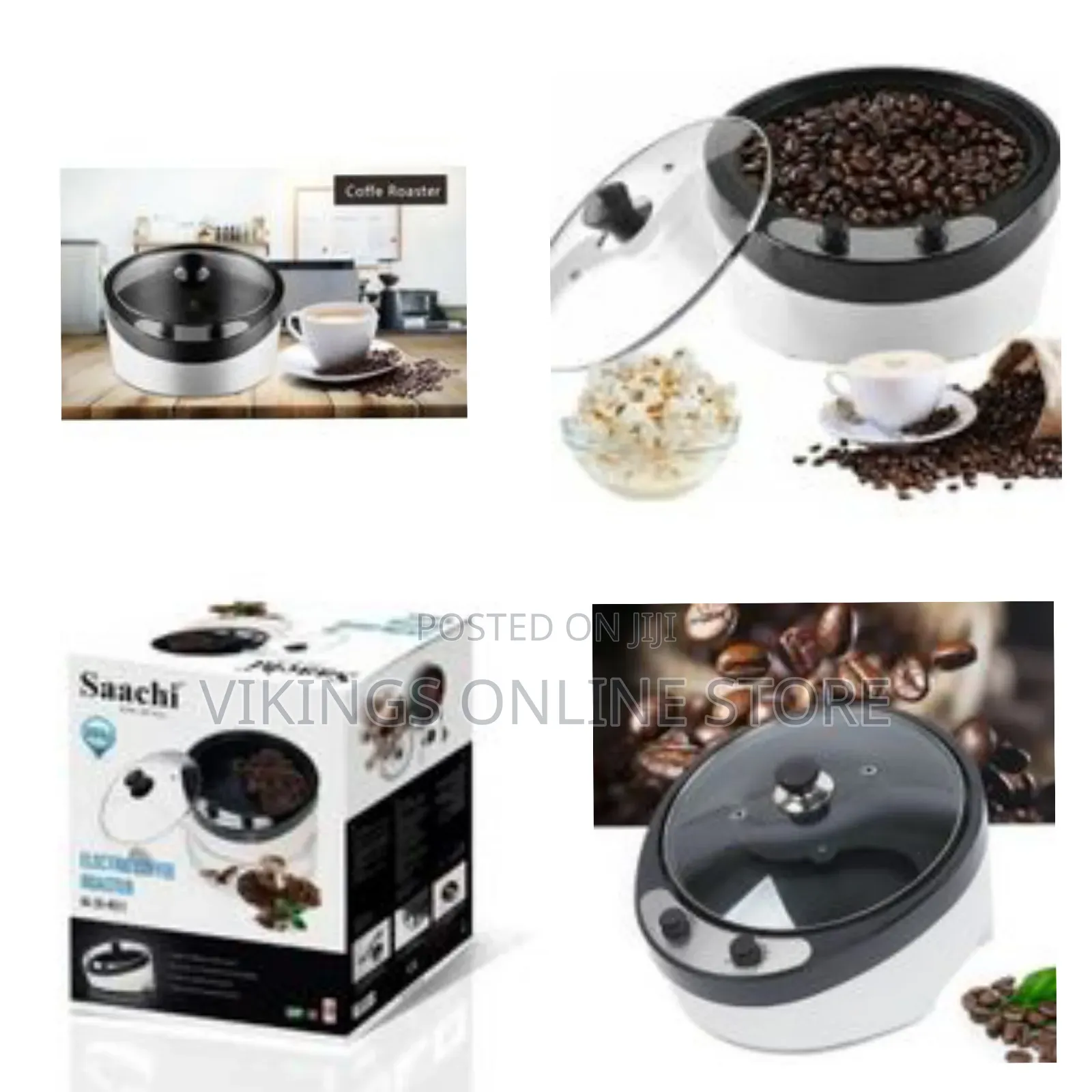 Saachi Electric Coffee Roaster Machine Round Coffee Bean Roasting