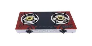 Pixel Double Gas Burner Stove Tempered Glass Auto Ignition