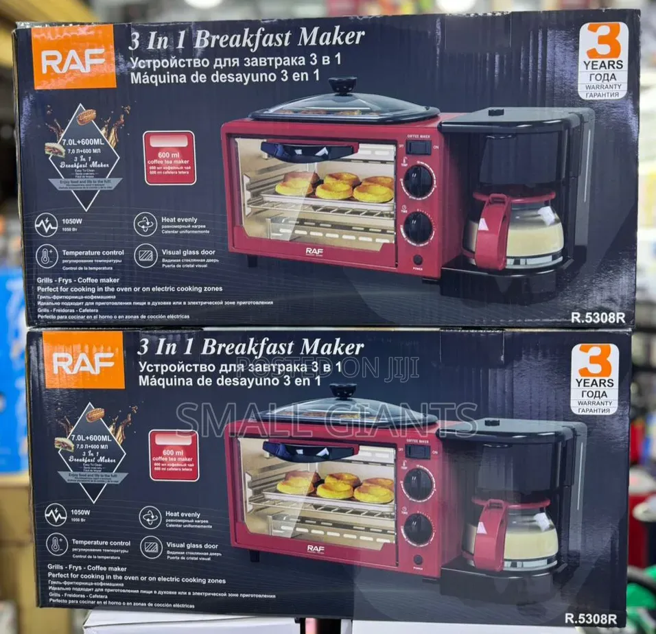 Raf 3 in 1 Breakfast Maker, Model R.5308r.