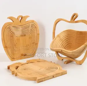 Creative Foldable Bamboo Fruit Basket