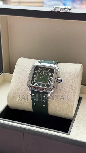 Army Green Strap Version of Santos De Cartier Watch