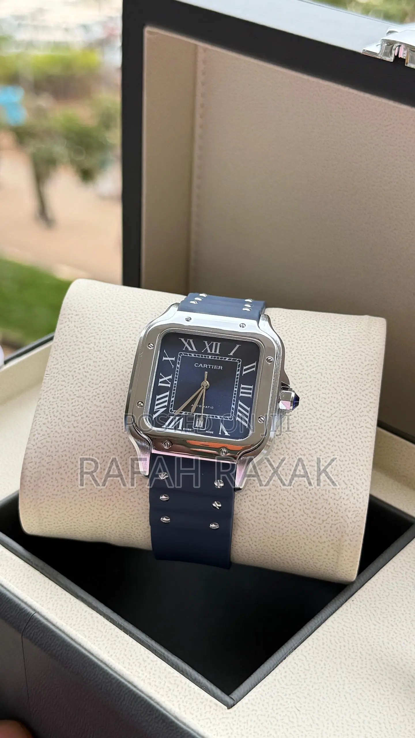Brown Dial Version of Santos De Cartier Large Model Watch