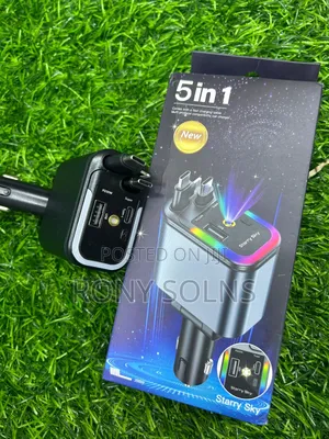 5 In1 Car Fast Charger-Type C and Lighting Cable