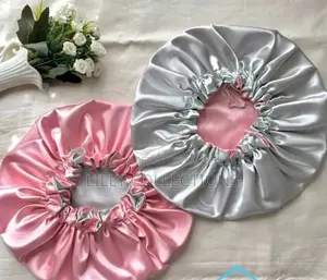 Plai Coloured Round Hair Bonnets