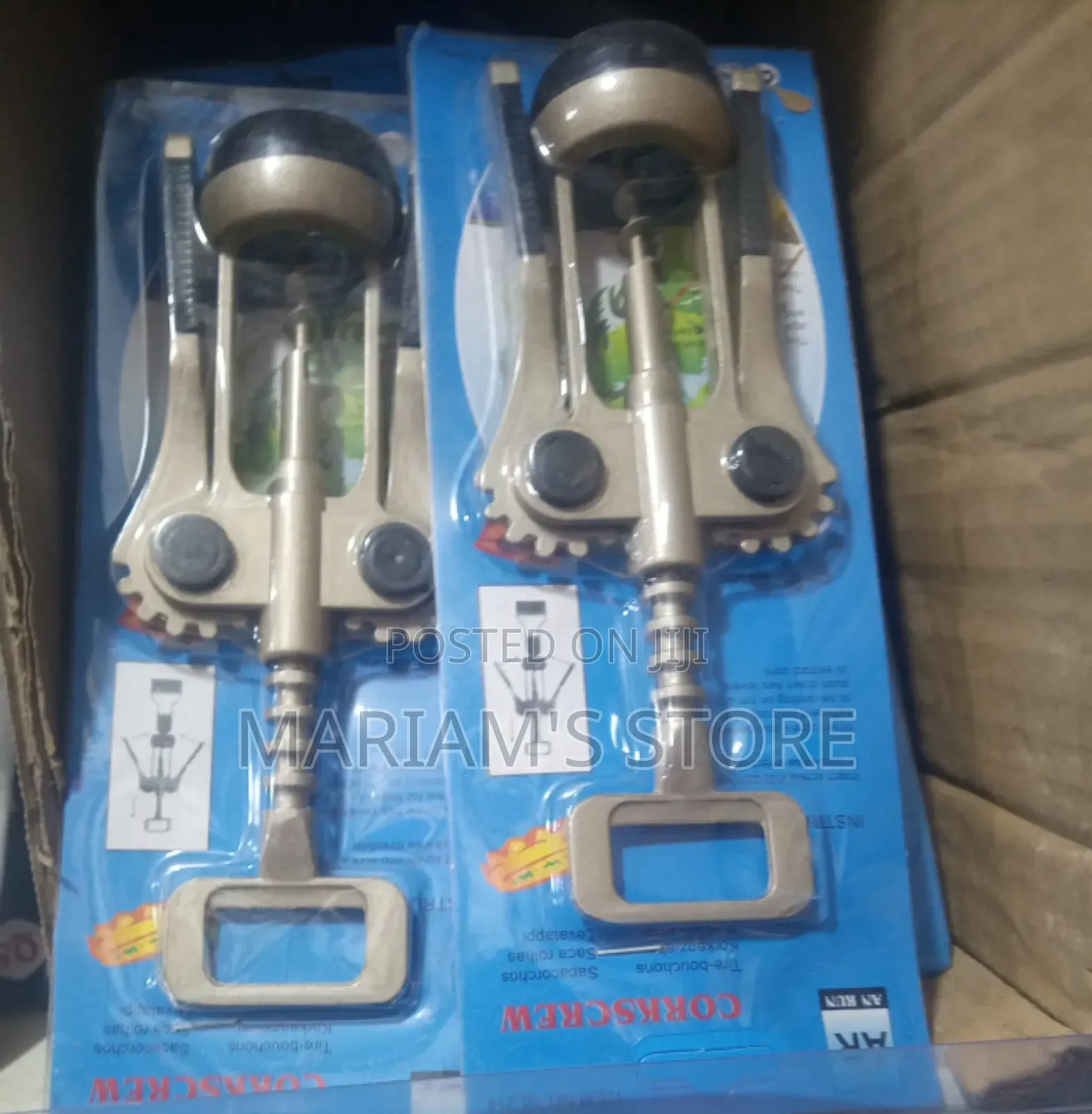 Silver Metal Winged Corkscrews for Removing Corks From Wine Bottles.