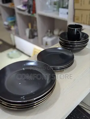 12 Cups, Plates and Sauces for Serving