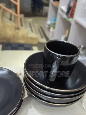 12 Cups, Plates and Sauces for Serving