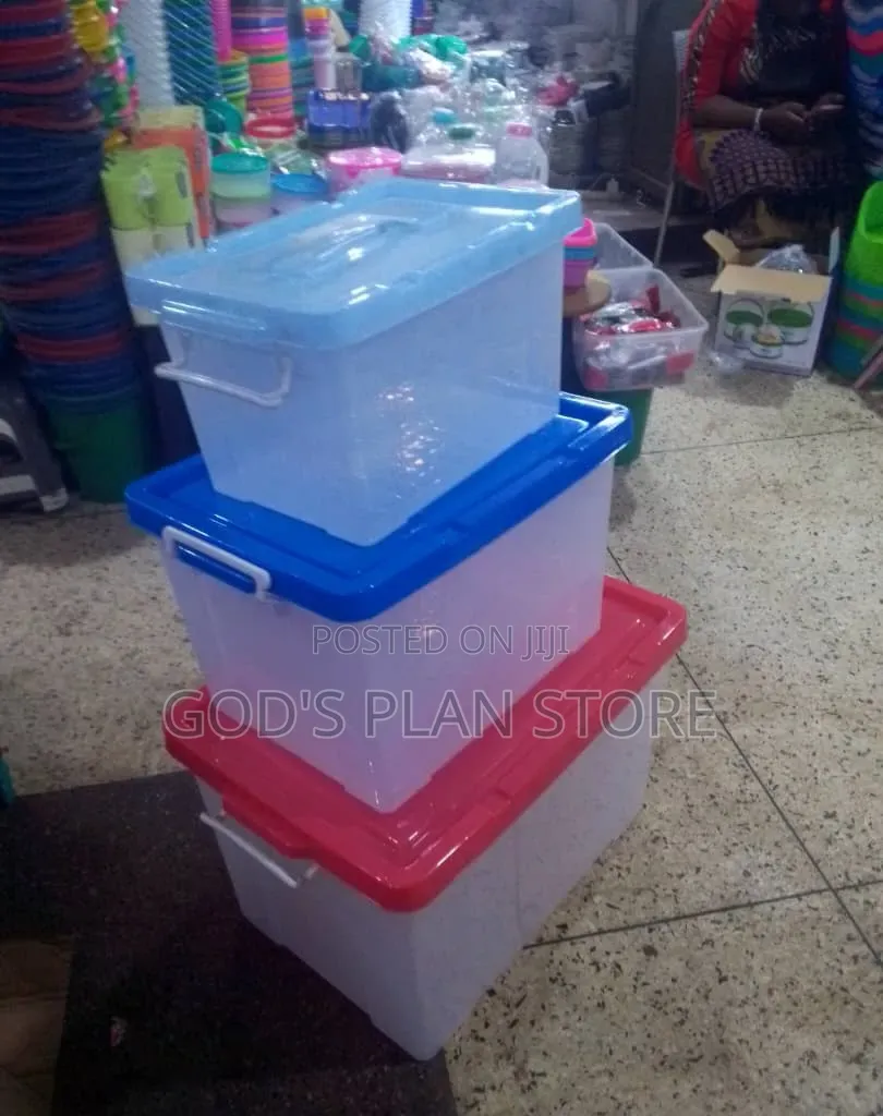 10li/30litres/60litres Plastic Storage Boxes Plastic Storage Boxes 3pc