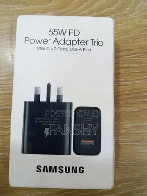 Original 65w Samsung Usb-C X2 Usb-a Fast Charger Power Adapter Trio