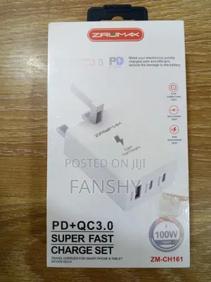 Original 100w Super Fast Charging Usb-C X2 Usb-a Power Adapter Trio
