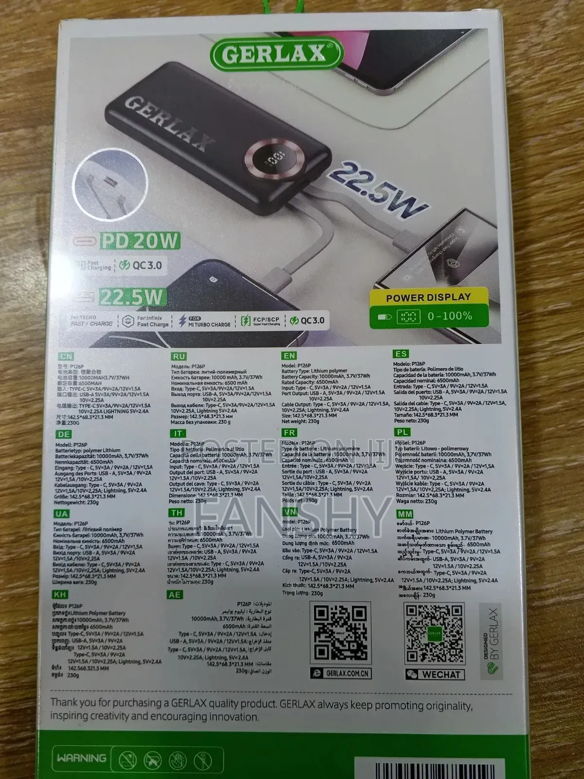 Original 10,000mah Display Screen With Type C iPhone Cable
