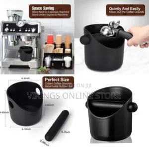 Espresso Knock Box, 4.4 Inch Coffee Knock Box Espresso Dump Bin