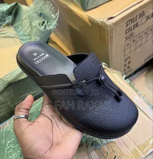 Black Version of Buscemi Leather Men’S Sandals
