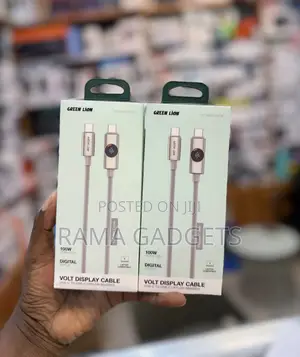 Green Lion Volt Display Cable 100w Usb-C to Usb-C Nylon Braided Cable.