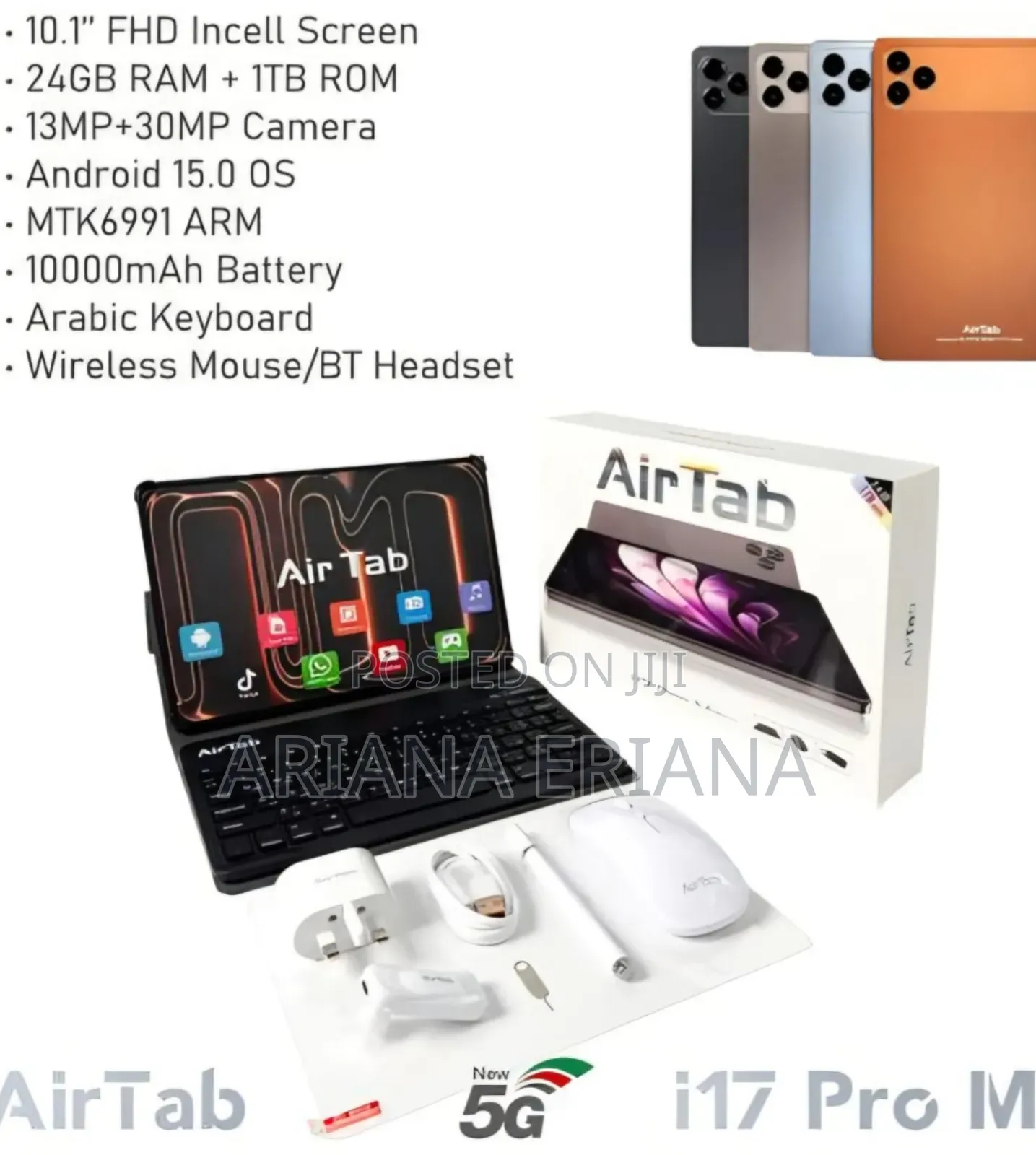 New AirTab i17 Pro Max 64 GB Black