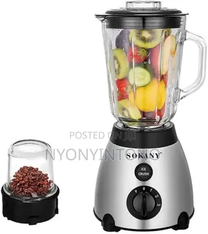 Sokany 2 in 1 Glass Blender With Grinder