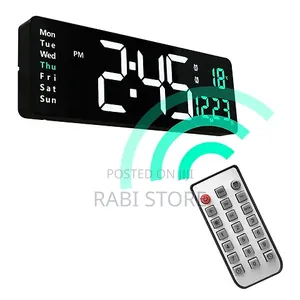 16 Inch Digital Wall Clock With Remote Control 6626