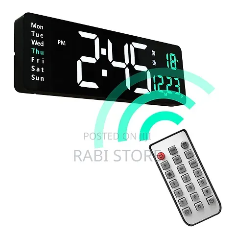 16 Inch Digital Wall Clock With Remote Control 6626