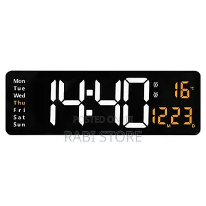 16 Inch Digital Wall Clock With Remote Control 6626