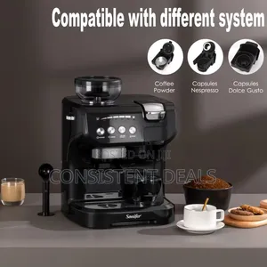 Professional Semi Automatic Expresso Coffee Machine With Grinder