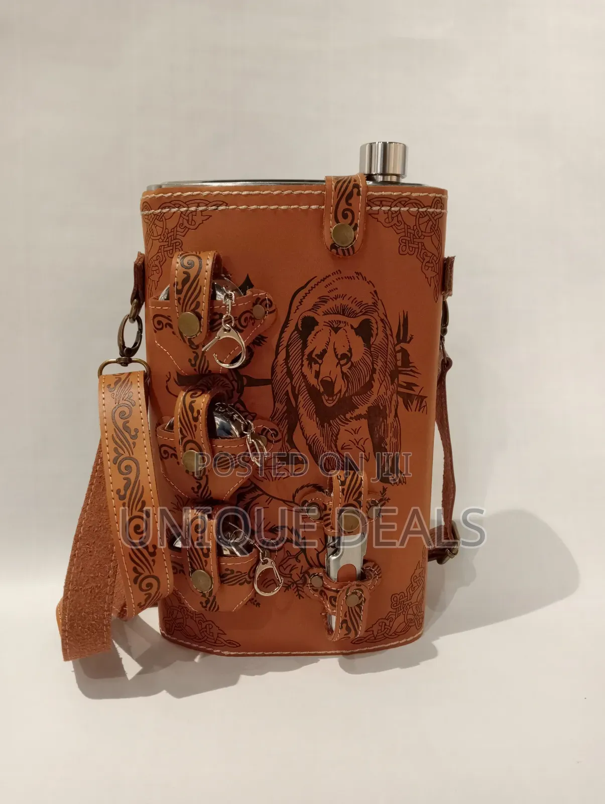 High-Capacity Stainless Steel Hip Flask