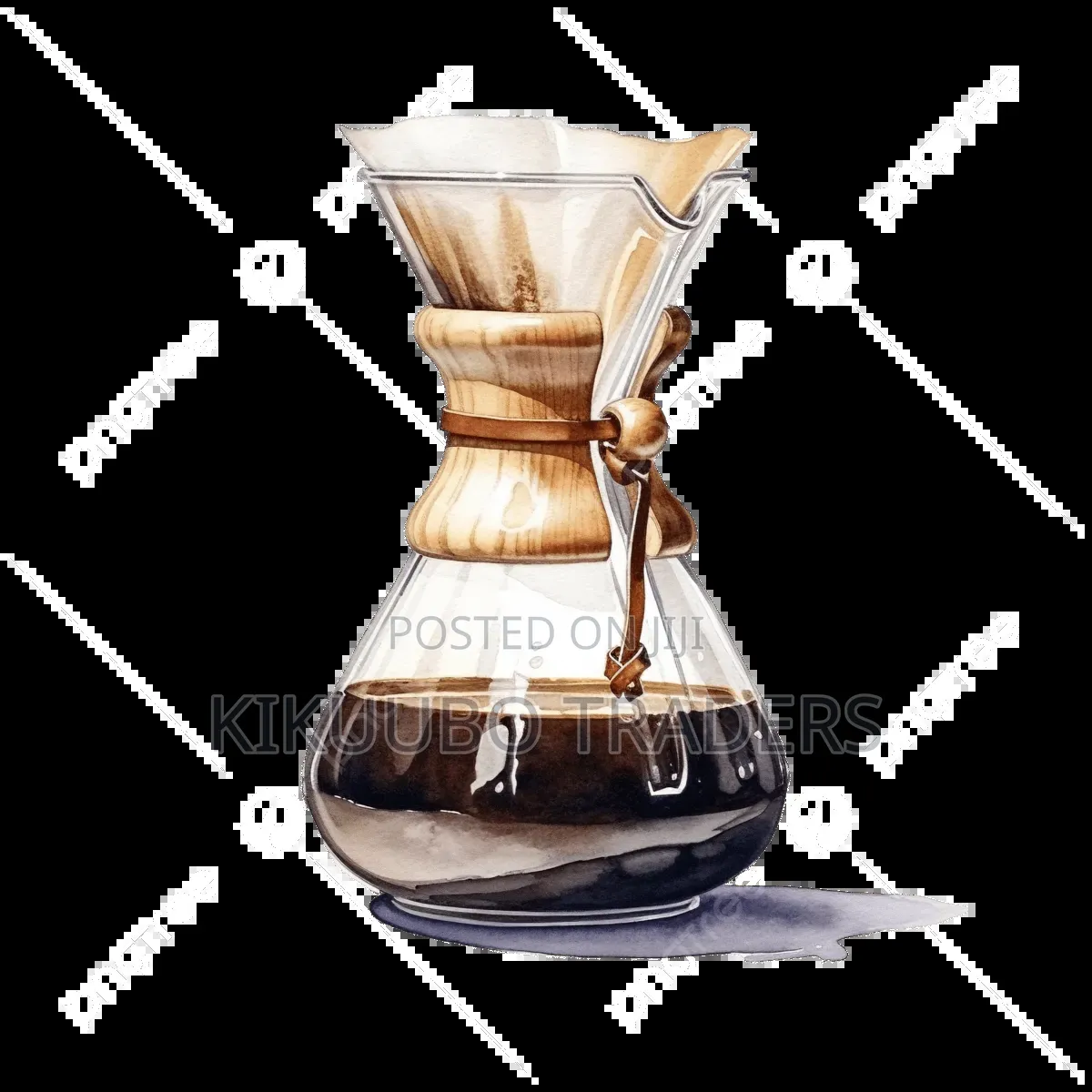 Chemex Style Coffee Maker | Drip Glass Pot 400ml