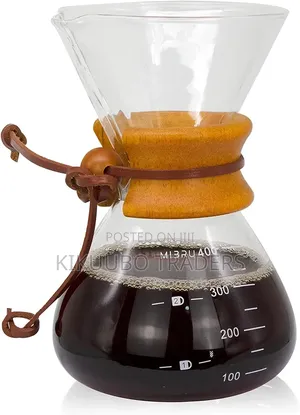 Chemex Style Coffee Maker | Drip Glass Pot 400ml