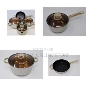 7 PCS Stainless Steel Induction Casserole Saucepans Pots Cookware Set