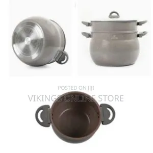 Life Smile 15l, 2 Section Granite Coated Stock Pot Saucepan Steamer