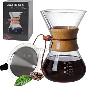 600ml Pour-Over Coffee Maker Pot With a Stainless Steel Filter