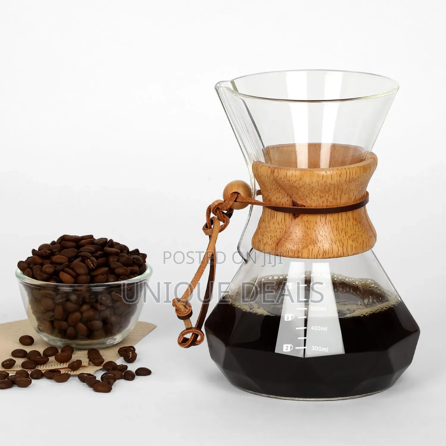 600ml Pour-Over Coffee Maker Pot With a Stainless Steel Filter
