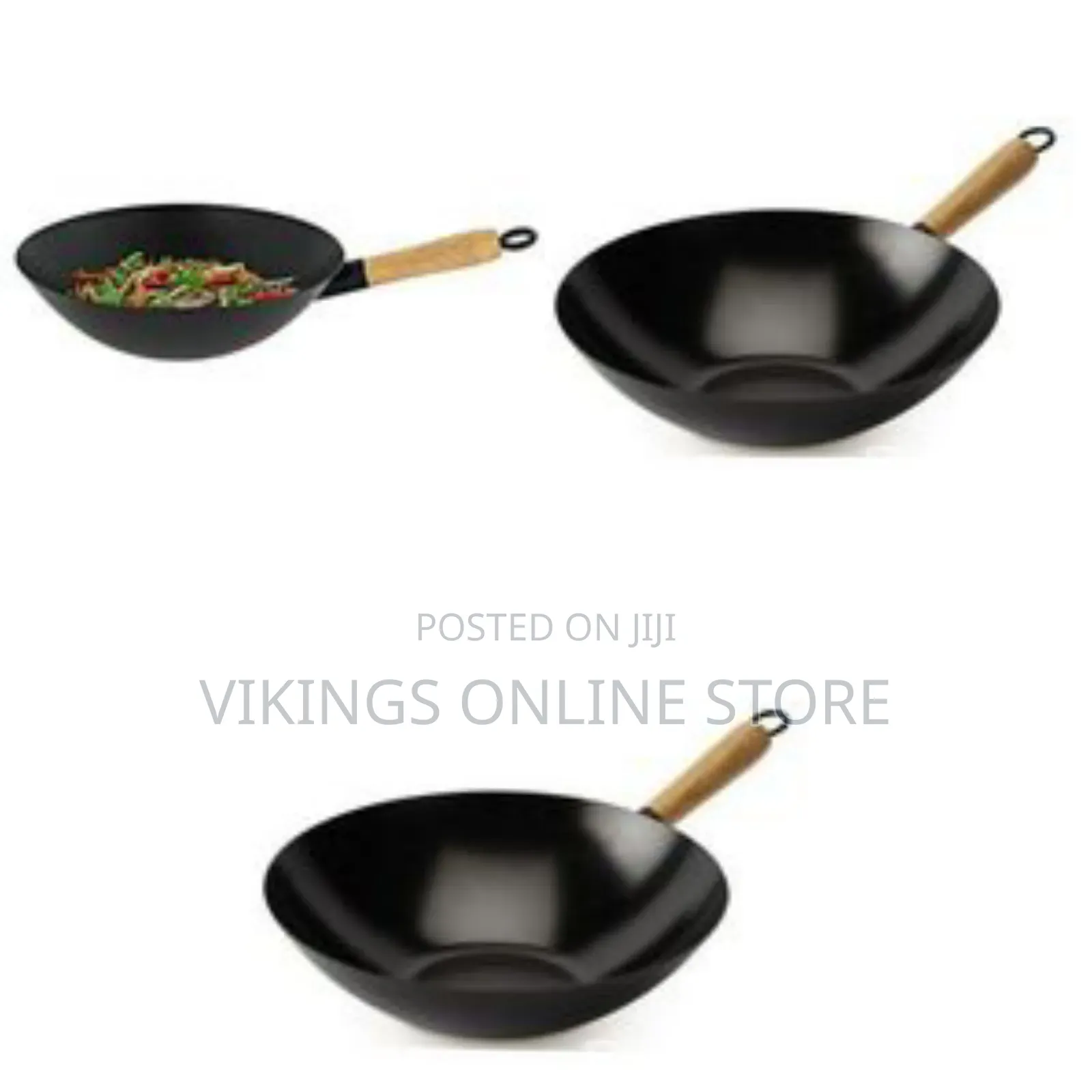 Non-Stick Wok Stir Frying Pan Saucepan - Black