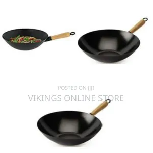 Non-Stick Wok Stir Frying Pan Saucepan - Black