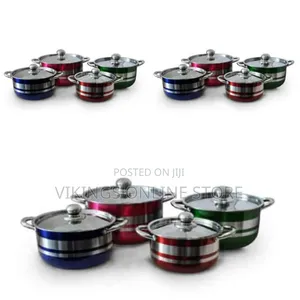 8 Piece Stainless Steel Saucepans Cookware Pots, Multi-Colours