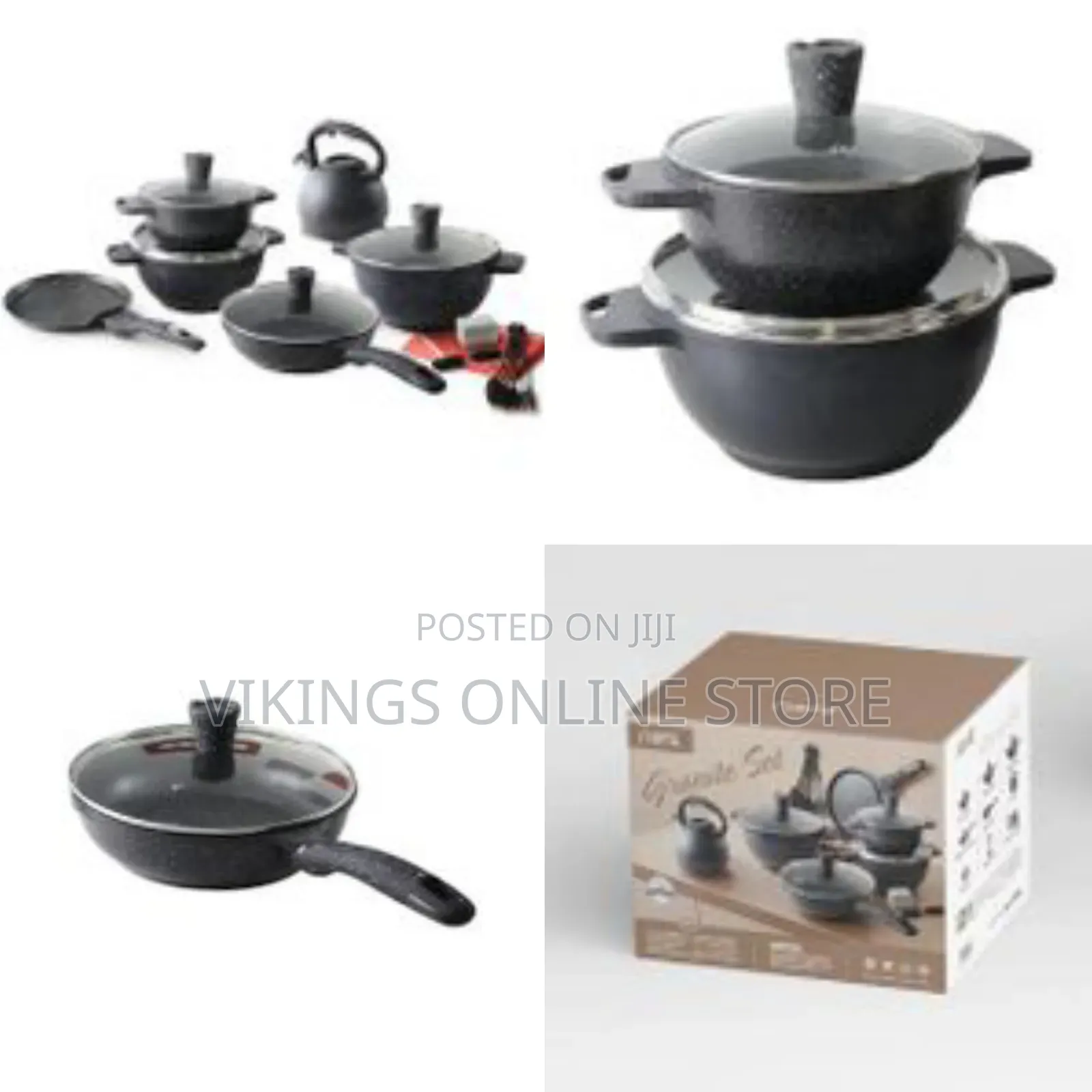 Die Cast Cookware Set 21pcs Cooking Pots Non-Stick Marble Cookware Set