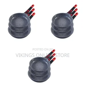 Jio 3 Pieces of Professional Granite Coating Omelet Frying Pan Skillet