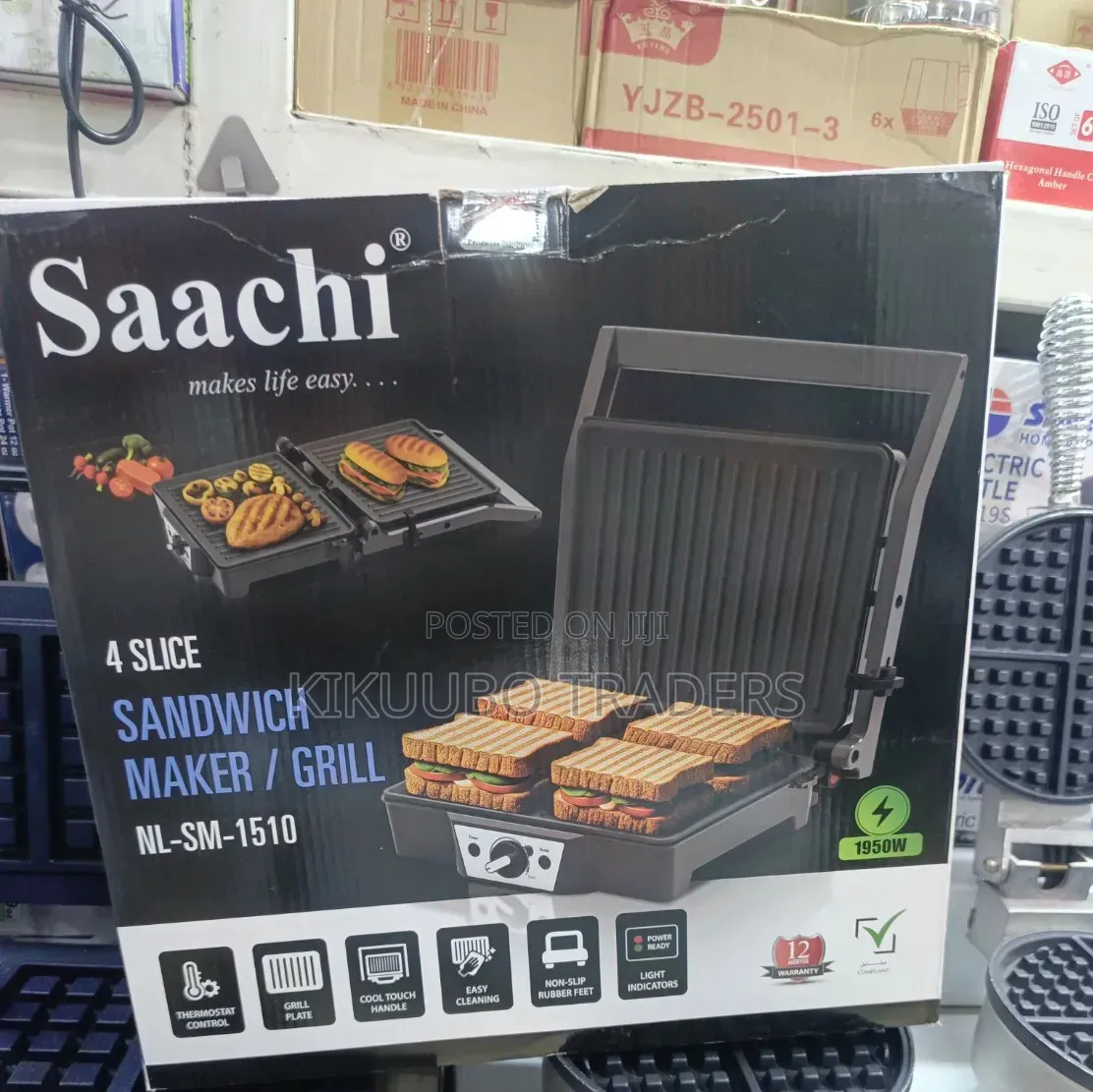 Saachi 4-Piece Sandwich Maker/Contact Grill