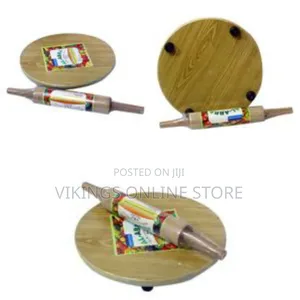 Chapatti Rolling Board Plus Rolling Pin – Brown