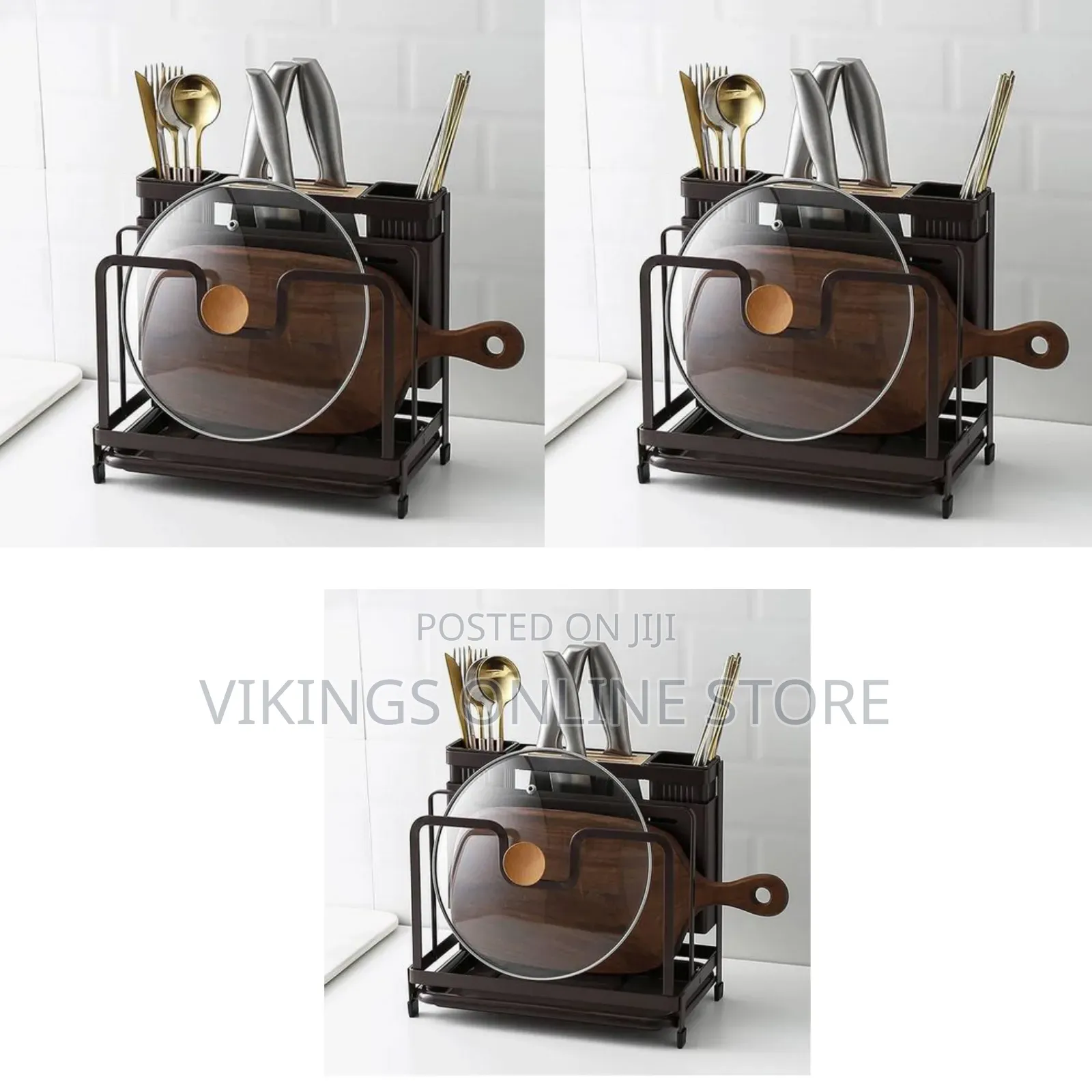 Kitchen Desktop Storage Rack Knife Block Cutting Board Chopper Holder