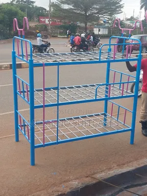 Metallic Triple Decker Bed