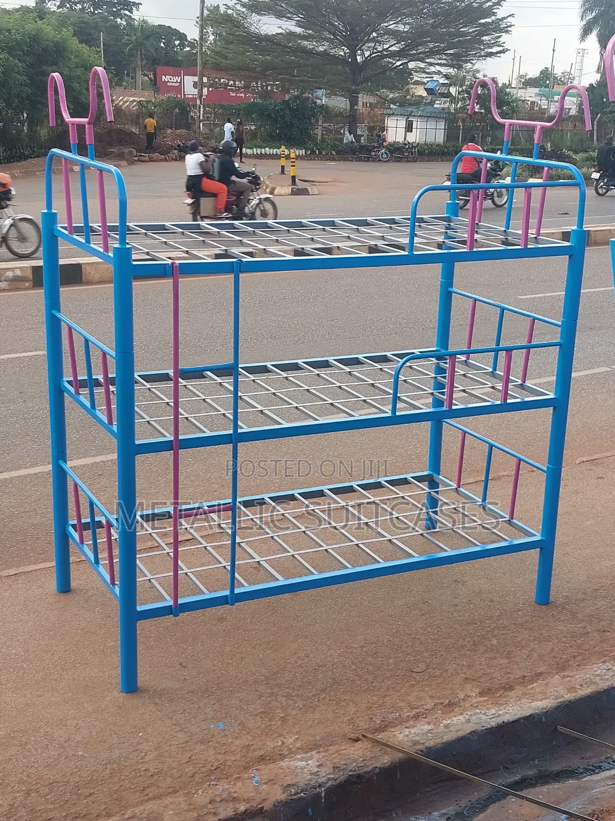 Metallic Triple Decker Bed