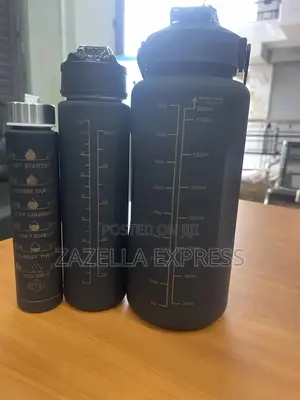 Motivational Water Bottle Set - 3 Sizes