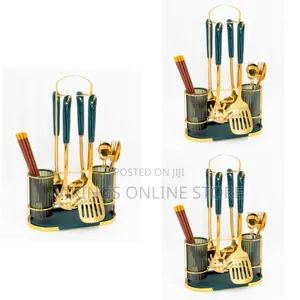 Kitchen Utensil Holder Countertop 2 Cups Cooking Cutlery Rack for Fork