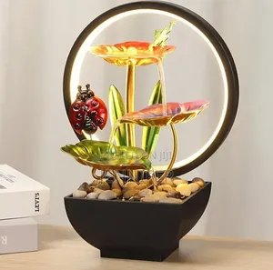 Ladybug Tabletop Fountain With Led Lighting