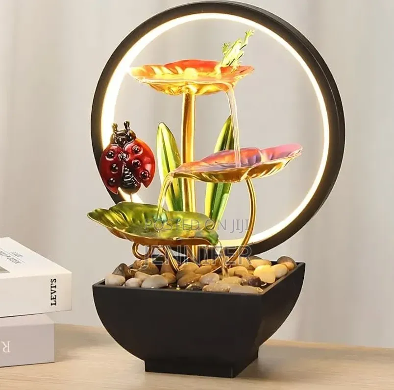 Ladybug Tabletop Fountain With Led Lighting