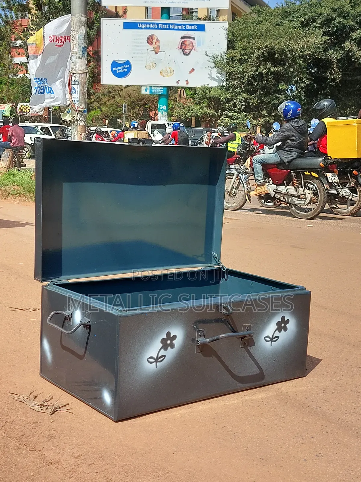 Medium Metallic Suitcase